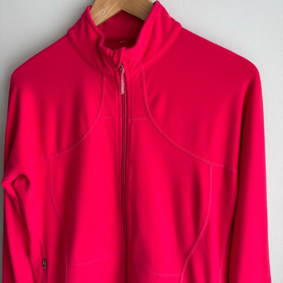 Lululemon Full Zip Athletic Jacket Sz M/L Bright Pink Stretch Yoga Gym Define - Picture 2 of 11
